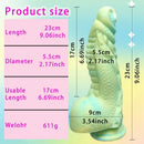 9.06in Fantasy Dragon Fantasy Monster Dildo Two Large Groove Textures