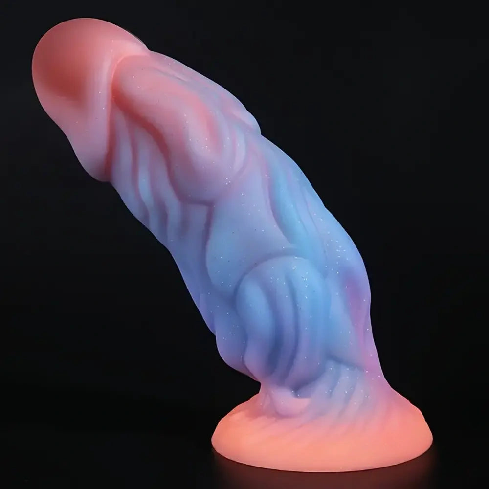 9.06in Fantasy Luminous Silicone Soft Big Dildo For Women Men Sex