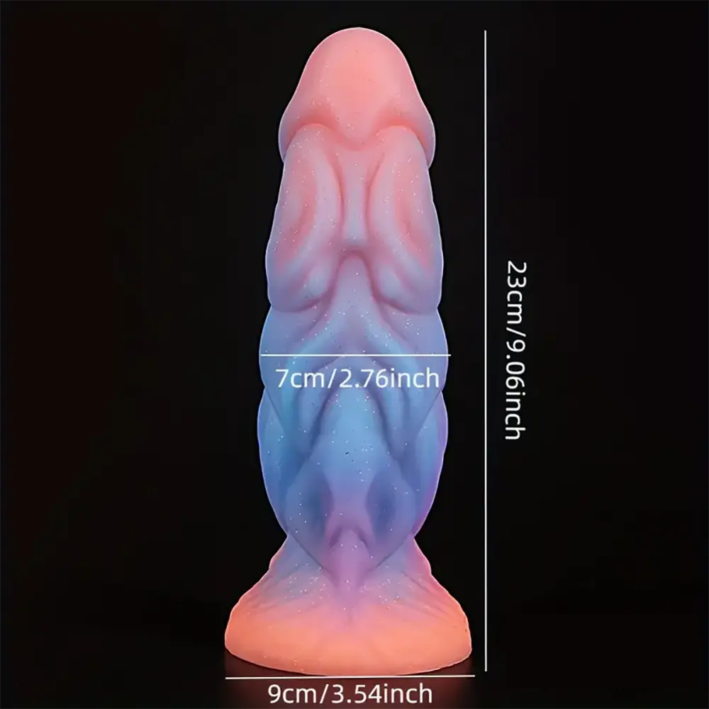 9.06in Fantasy Luminous Silicone Soft Big Dildo For Women Men Sex