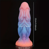 9.06in Fantasy Luminous Silicone Soft Big Dildo For Women Men Sex