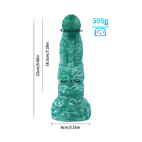 9.06in Fantasy Silicone Soft Dildo Large Thick Suction Cup Anal Sex Toy