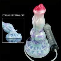 9.06in Fantasy Squirting Penis Silicone Big Dildo With Suction Cup