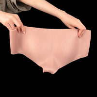 9.06in Hollow Penis Dildo Sleeve Silicone Soft Pants For Vaginal G-Spot
