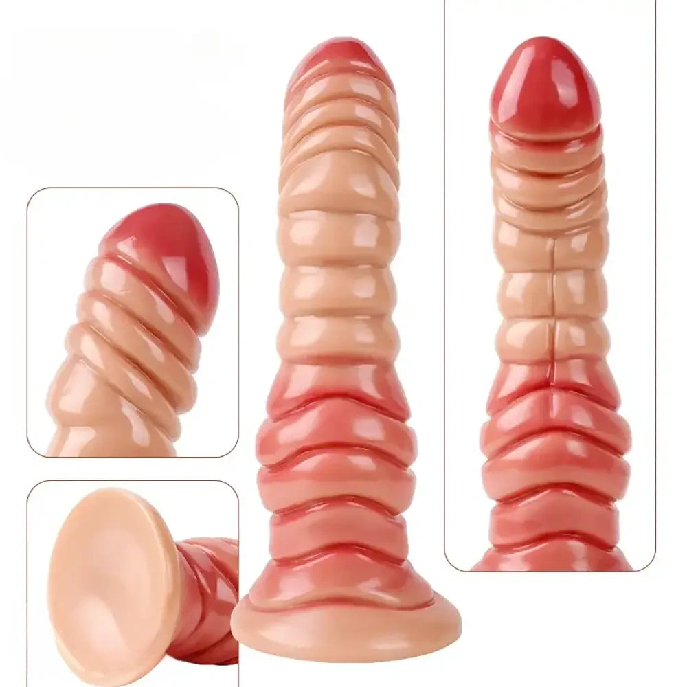 9.06in Large Simulated Penis Fantasy Odd Dildo For Women Men Sex