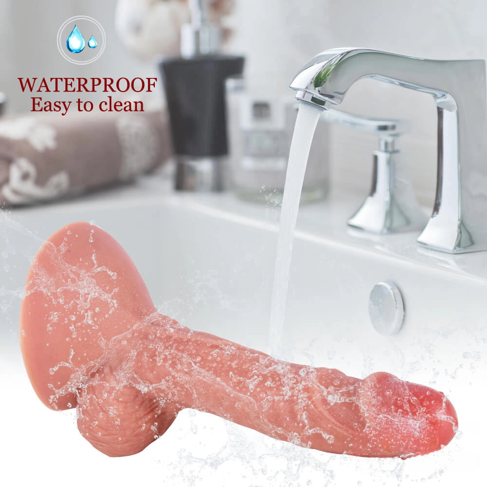 9.06in Liquid Silicone Dildo For Beginners with Powerful Sucker