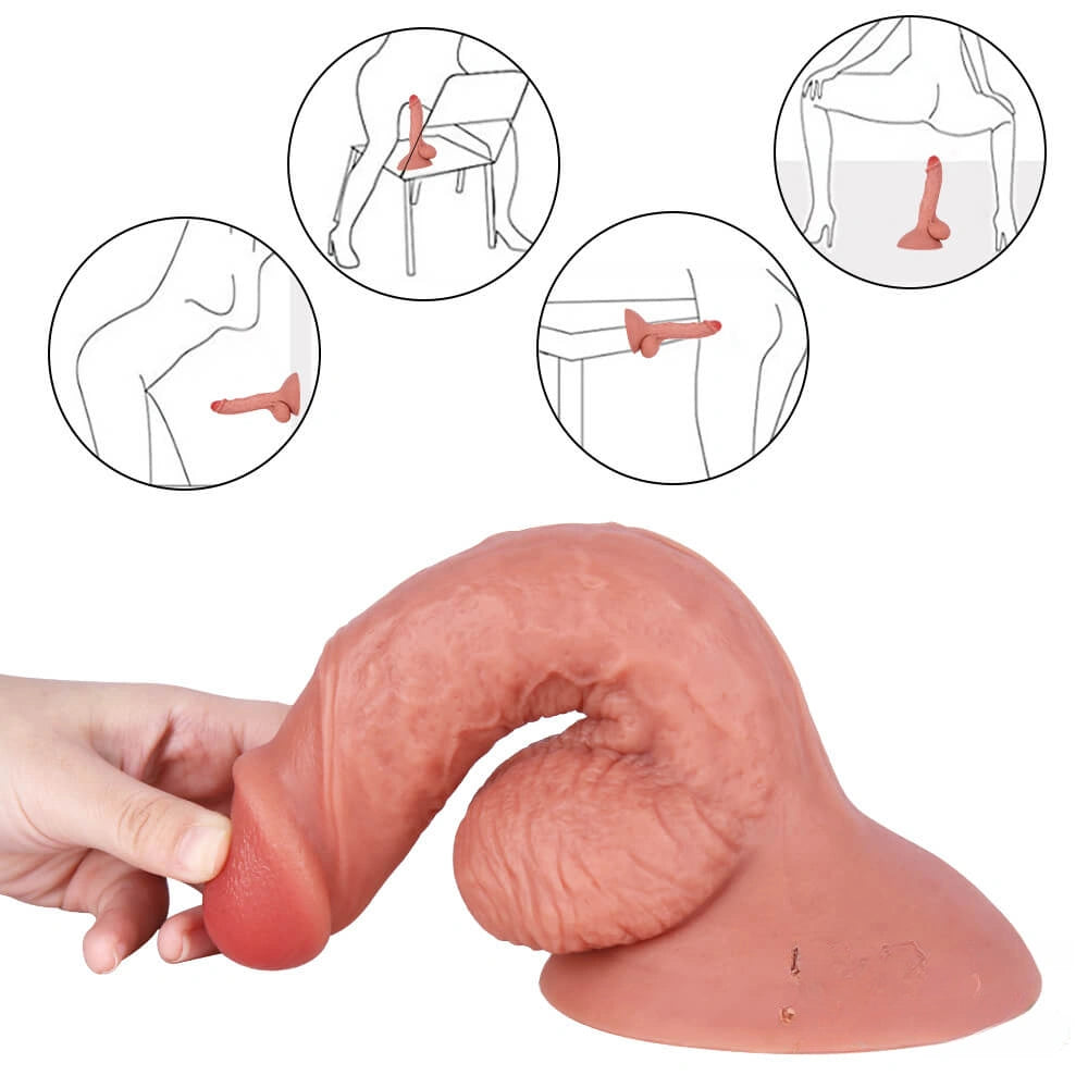 9.06in Liquid Silicone Dildo For Beginners with Powerful Sucker