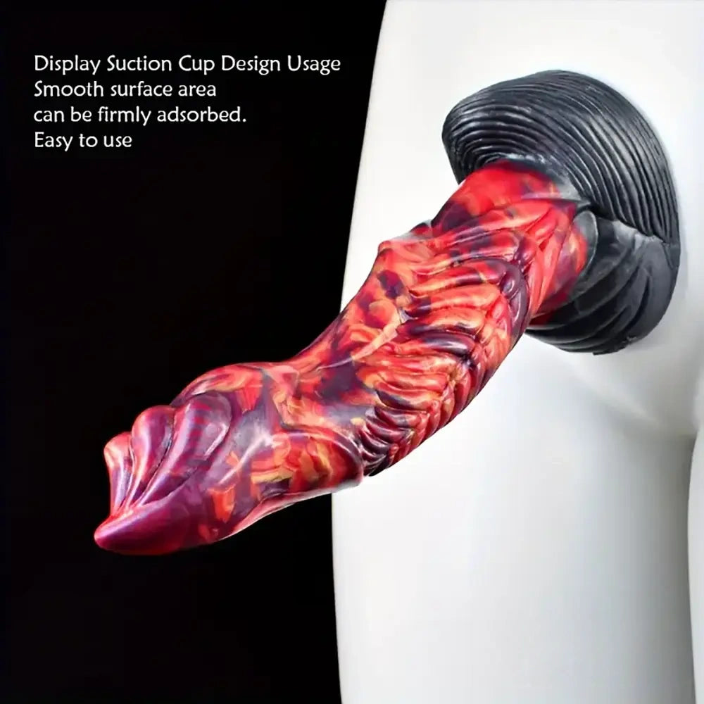 9.06in Real Cock Big Monster Penis Soft Silicone Dildo Anal Expander