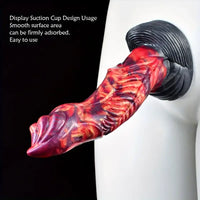 9.06in Real Cock Big Monster Penis Soft Silicone Dildo Anal Expander