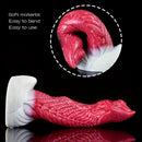 9.06in Real Cock Big Monster Penis Soft Silicone Dildo Anal Expander