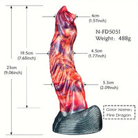 9.06in Real Cock Big Monster Penis Soft Silicone Dildo Anal Expander