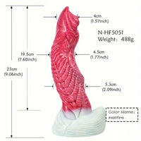 9.06in Real Cock Big Monster Penis Soft Silicone Dildo Anal Expander