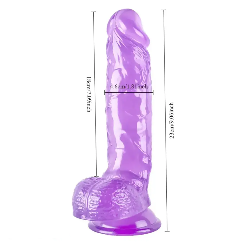 9.06in Realistic Lifelike Penis PVC Dildo With Strong Suction Cup