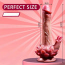 9.06in Realistic Silicone Dildo Vibrator With Thrusting Licking Heating