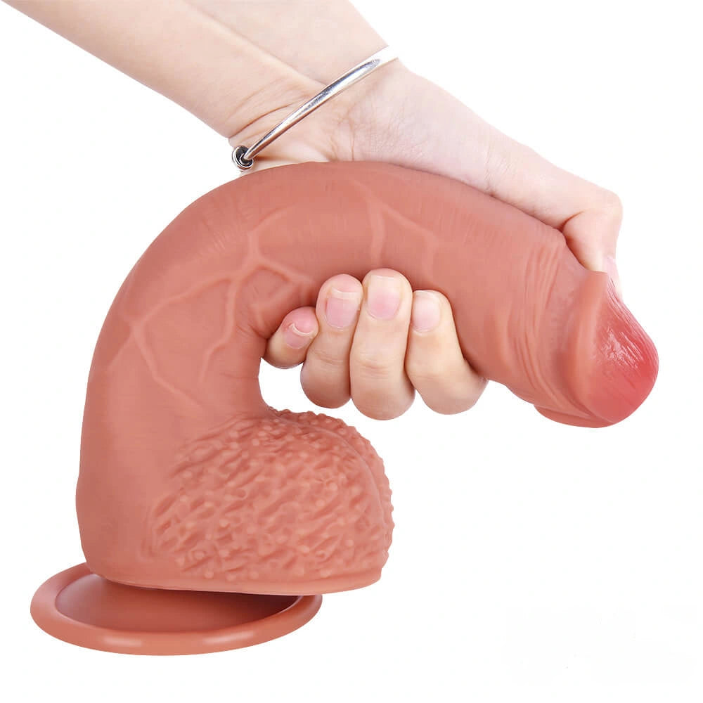 9.06in Realistic Silicone Dildo With Suction Cup For Erotic Vagina