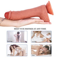 9.06in Realistic Silicone Dildo With Suction Cup For Erotic Vagina