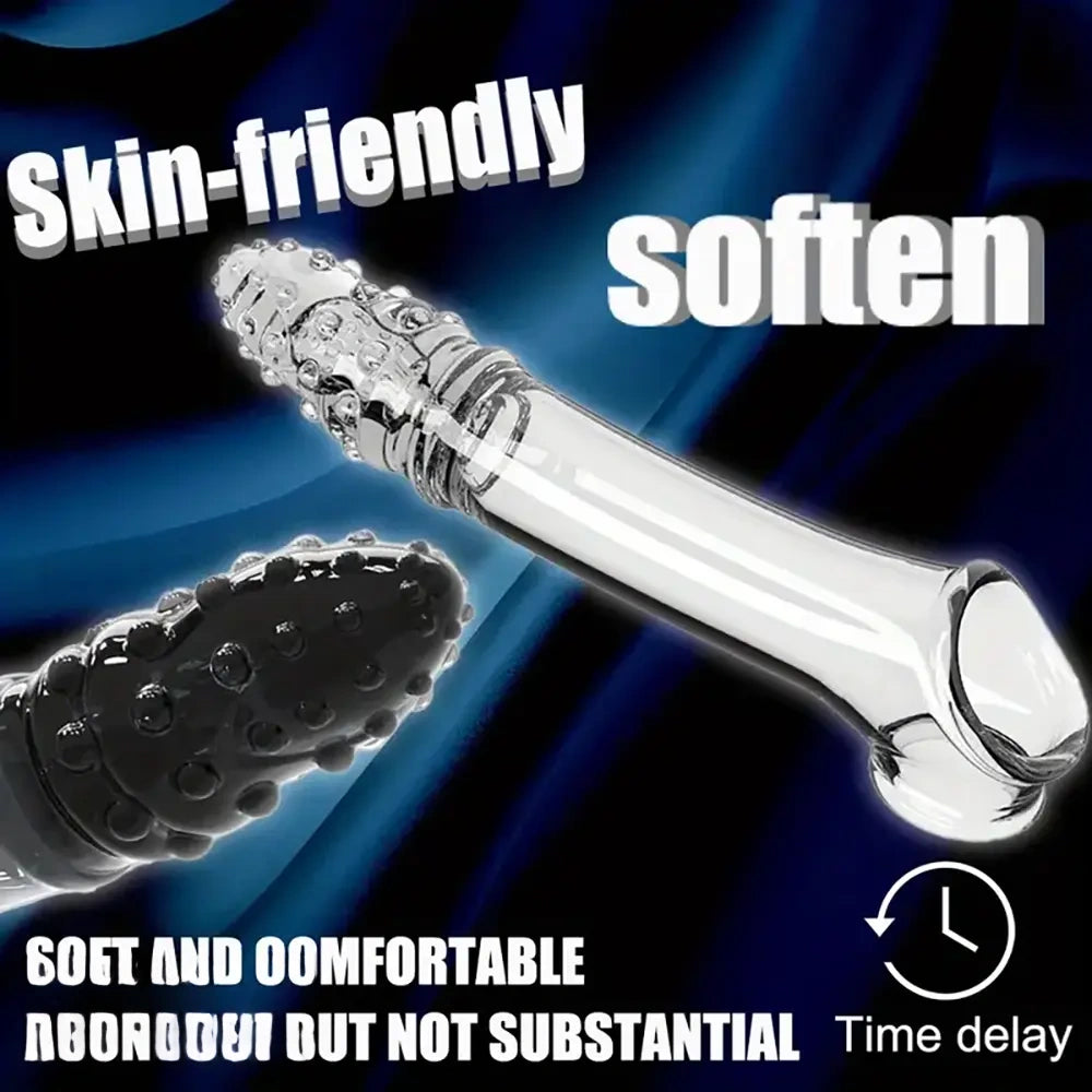9.06in Realistic Soft-Touch Hollow TPE Soft Spiked Dildo For Women