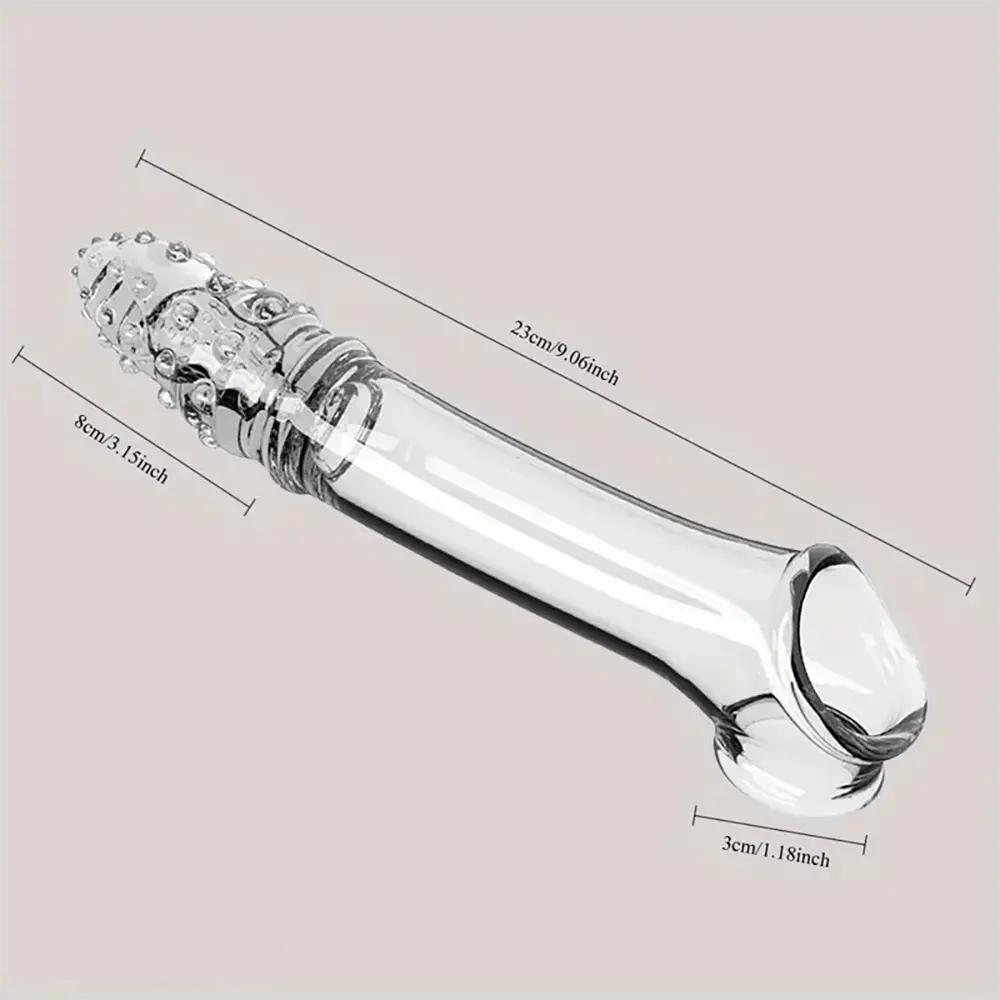 9.06in Realistic Soft-Touch Hollow TPE Soft Spiked Dildo For Women