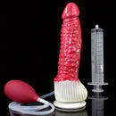 9.06in Realistic Squirting Big Silicone Dick Spiked Silicone Dildo