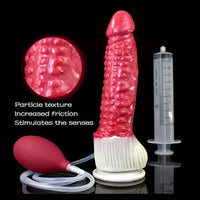 9.06in Realistic Squirting Big Silicone Dick Spiked Silicone Dildo