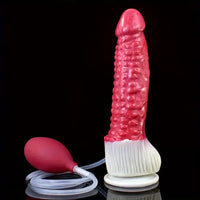 9.06in Realistic Squirting Big Silicone Dick Spiked Silicone Dildo
