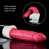 9.06in Realistic Squirting Big Silicone Dick Spiked Silicone Dildo