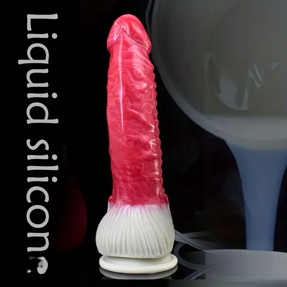 9.06in Realistic Squirting Big Silicone Dick Spiked Silicone Dildo