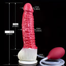 9.06in Realistic Squirting Big Silicone Dick Spiked Silicone Dildo