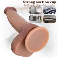 9.06in Redhead Riding Dildo Cyberskin Sex Toy For Orgasm