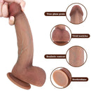 9.06in Redhead Riding Dildo Cyberskin Sex Toy For Orgasm
