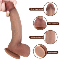 9.06in Redhead Riding Dildo Cyberskin Sex Toy For Orgasm