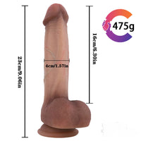 9.06in Redhead Riding Dildo Cyberskin Sex Toy For Orgasm