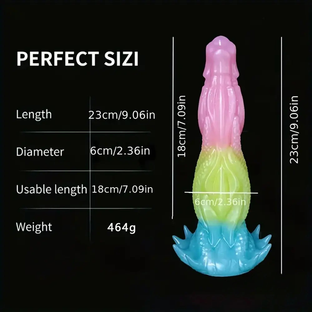9.06in Silicone Dragon Big Soft Dildo For G-Spot Anal Stimulation Sex