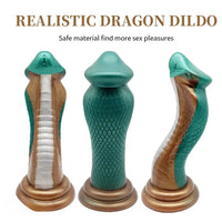 9.06in Silicone Soft Big Fantasy Snake Curved Dildo For Sex Love