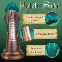 9.06in Silicone Soft Big Fantasy Snake Curved Dildo For Sex Love