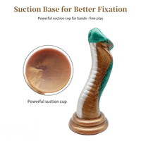 9.06in Silicone Soft Big Fantasy Snake Curved Dildo For Sex Love