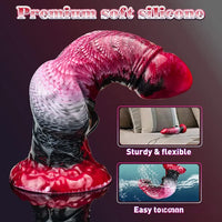 9.06in Silicone Soft Fantasy Big Wolf Knot Dildo With Suction Cup