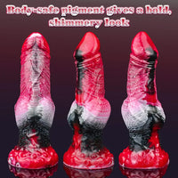 9.06in Silicone Soft Fantasy Big Wolf Knot Dildo With Suction Cup