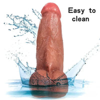 9.06in Superb Skin Thick Real Silicone Big Dildo For Females Males