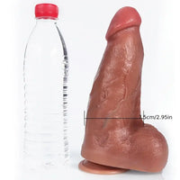 9.06in Superb Skin Thick Real Silicone Big Dildo For Females Males