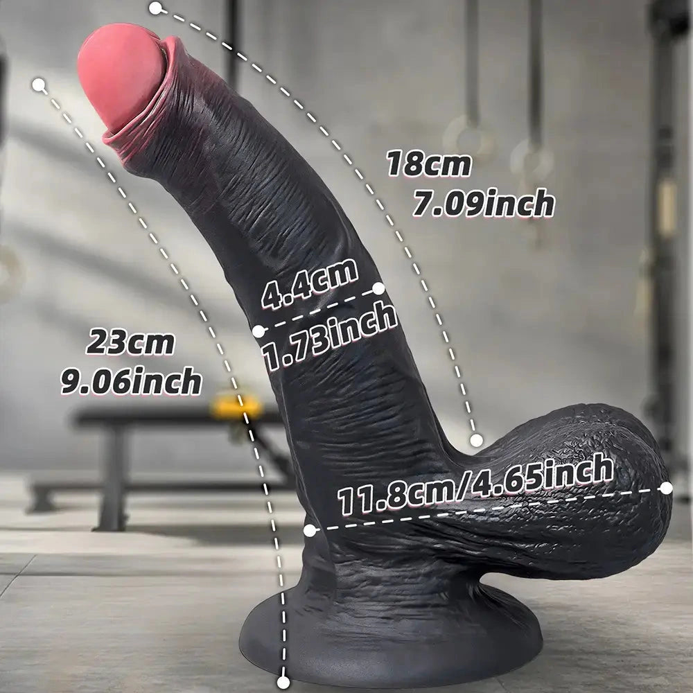 9.06in Uncut Lifelike Soft Big Dildo Anal Sex Toy For Women Men Love Toy
