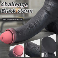 9.06in Uncut Lifelike Soft Big Dildo Anal Sex Toy For Women Men Love Toy