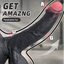 9.06in Uncut Lifelike Soft Big Dildo Anal Sex Toy For Women Men Love Toy