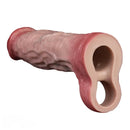 9.06in Vibrating Realistic Remote Silicone Hollow Dildo Sleeve Extender