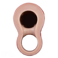 9.06in Vibrating Realistic Remote Silicone Hollow Dildo Sleeve Extender