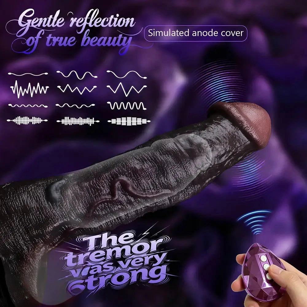 9.06in Vibrating Silicone Realistic Real Human Touch Private Dildo Sleeve