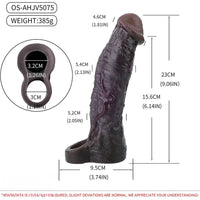9.06in Vibrating Silicone Realistic Real Human Touch Private Dildo Sleeve