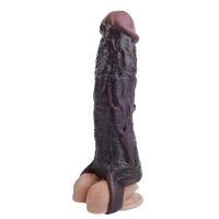 9.06in Vibrating Silicone Realistic Real Human Touch Private Dildo Sleeve