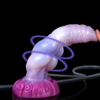 9.06in Wolf Knot Ejaculating Soft Silicone Big Dildo For Vaginal Sex