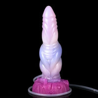 9.06in Wolf Knot Ejaculating Soft Silicone Big Dildo For Vaginal Sex