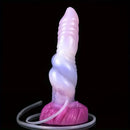 9.06in Wolf Knot Ejaculating Soft Silicone Big Dildo For Vaginal Sex